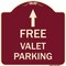 Signmission Free Valet Parking W/ Ahead Arrow Heavy-Gauge Aluminum Architectural Sign, 18" x 18", BU-1818-23944 A-DES-BU-1818-23944 - alternate 1